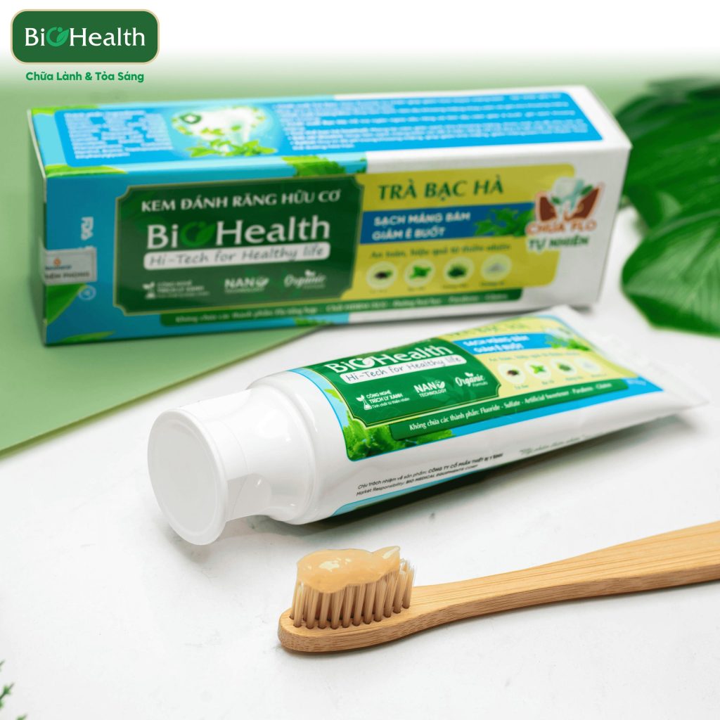 Kem đánh răng thiên nhiên thuần chay trà bạc hà 1