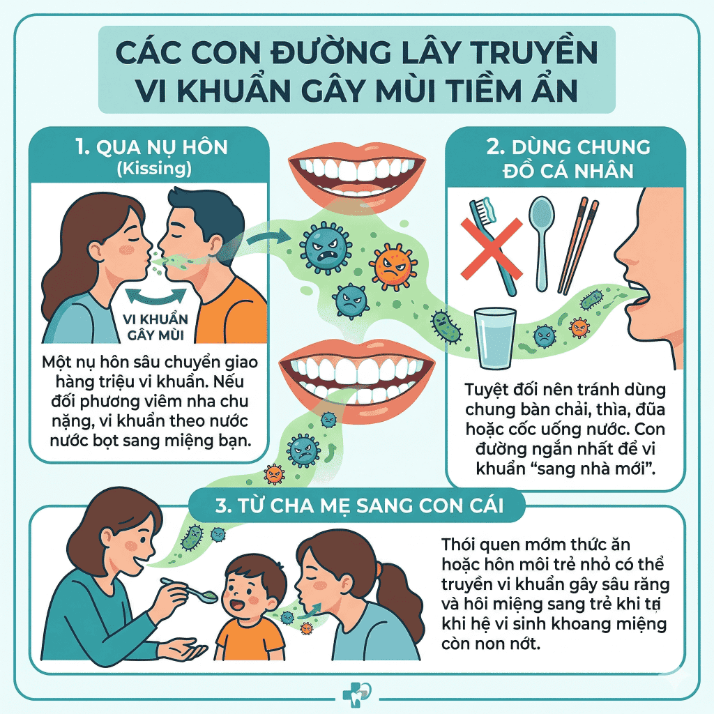 Các con đường lây truyền vi khuẩn gây mùi tiềm ẩn_BioHealth