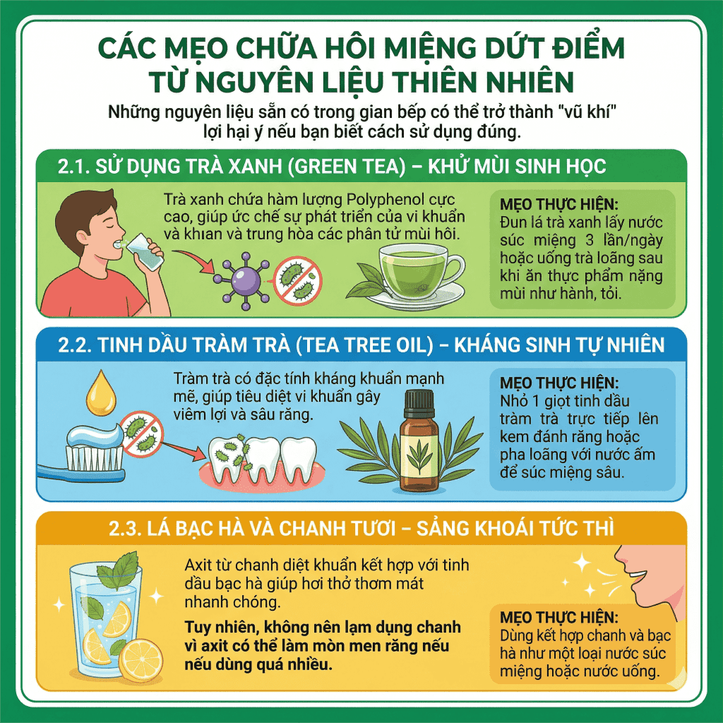 Các mẹo chữa hôi miệng dứt điểm từ nguyên liệu thiên nhiên_BioHealth