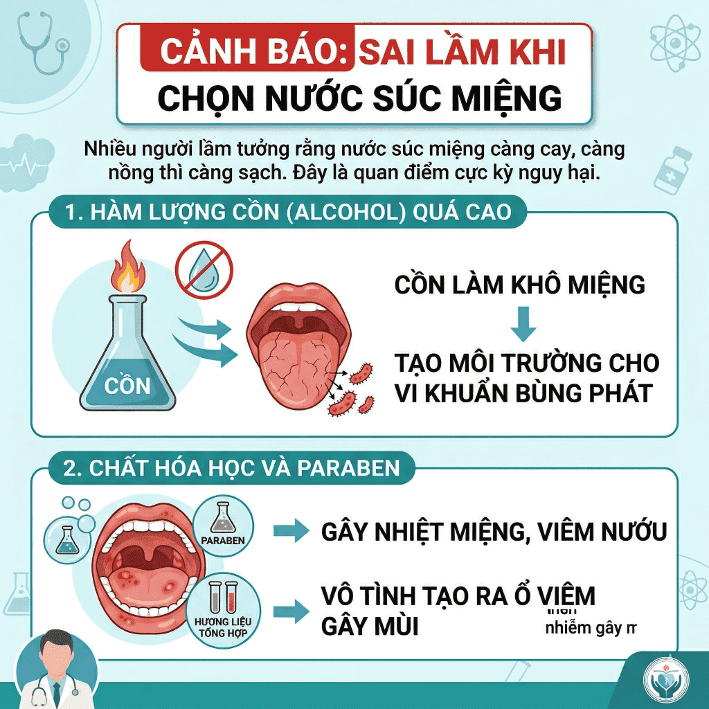 Cảnh báo: Sai lầm chết người khi chọn nước súc miệng trị hôi miệng