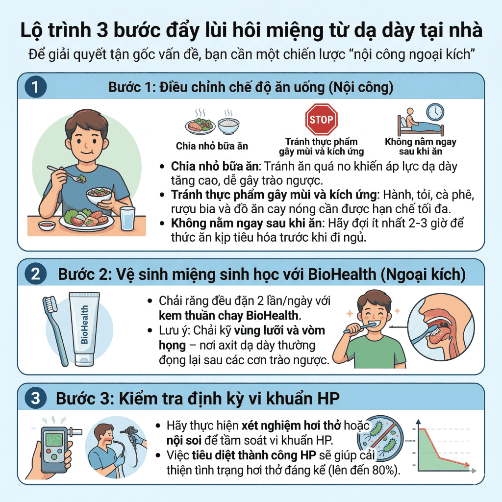 Các thủ phạm chính gây ra tình trạng hôi miệng từ dạ dày_BioHealth