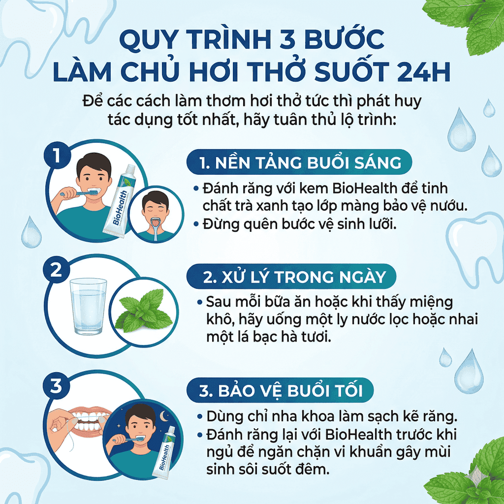 Quy trình 3 bước làm chủ hơi thở suốt 24h_BioHealth