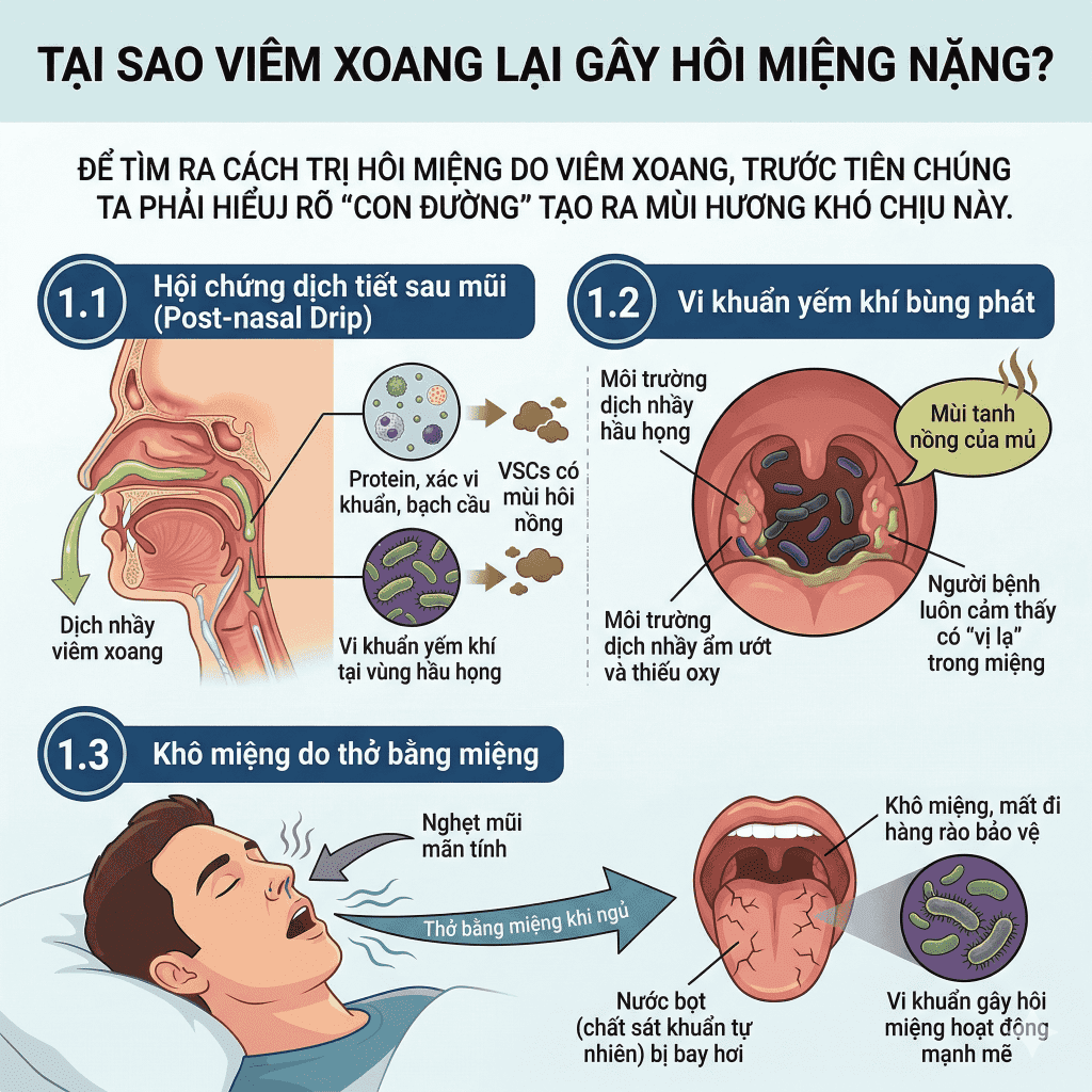 Tại sao viêm xoang lại gây hôi miệng nặng? BioHealth