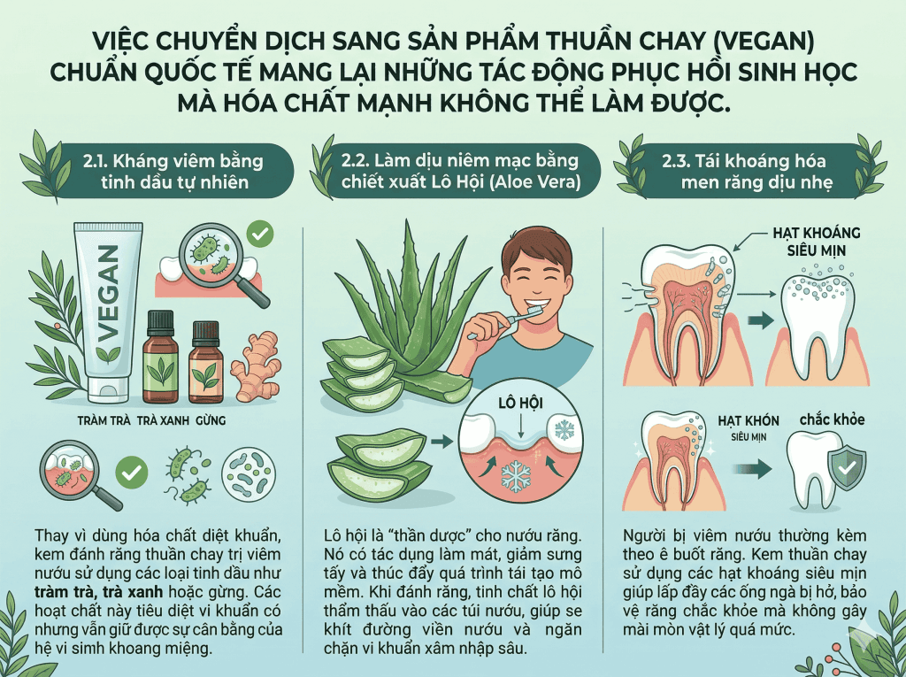 Ưu điểm vượt trội của kem đánh răng thuần chay trong hỗ trợ điều trị viêm nướu_BioHealth