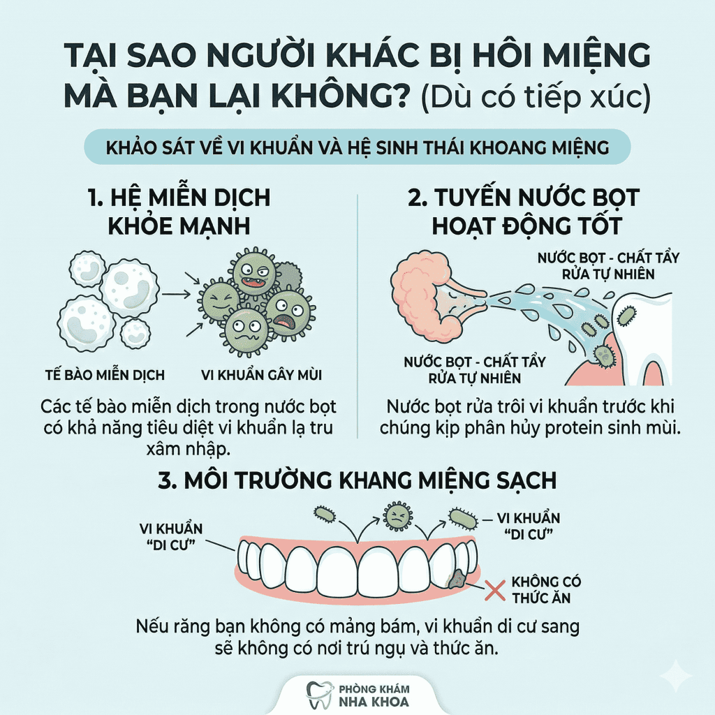 Tại sao người khác bị hôi miệng mà bạn lại không (Dù có tiếp xúc)? BioHealth