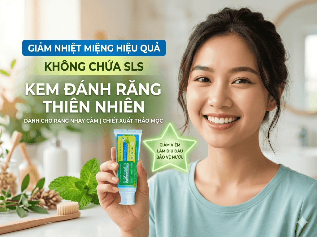 Kem Đánh Răng Không Chứa SLS Cho Người Hay Bị Nhiệt Miệng
