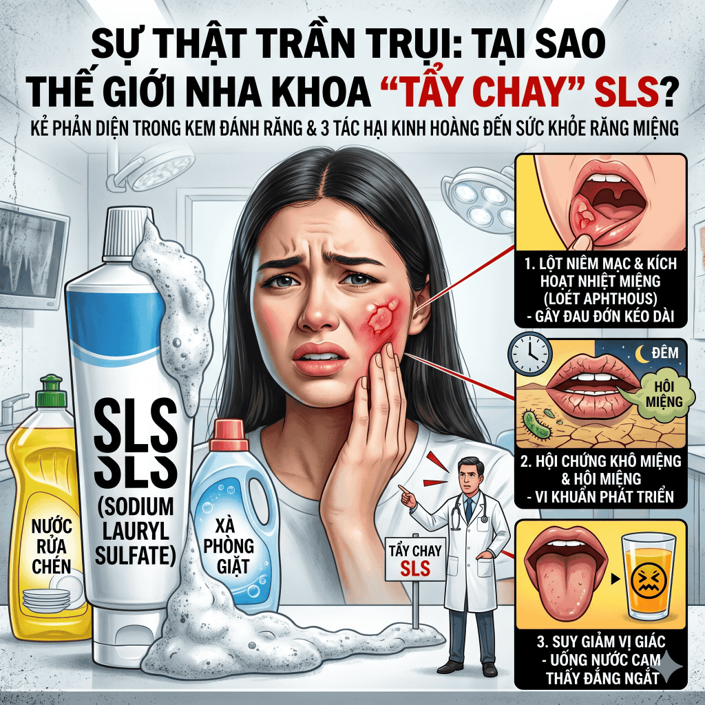 Sự thật trần trụi: Tại sao cả thế giới nha khoa đang "tẩy chay" SLS?