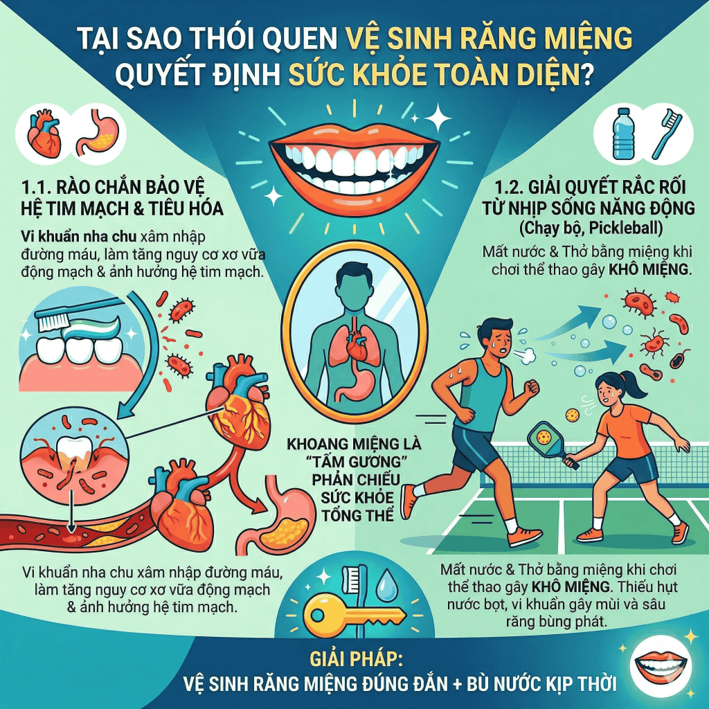 Tại sao thói quen vệ sinh răng miệng quyết định sức khỏe toàn diện?