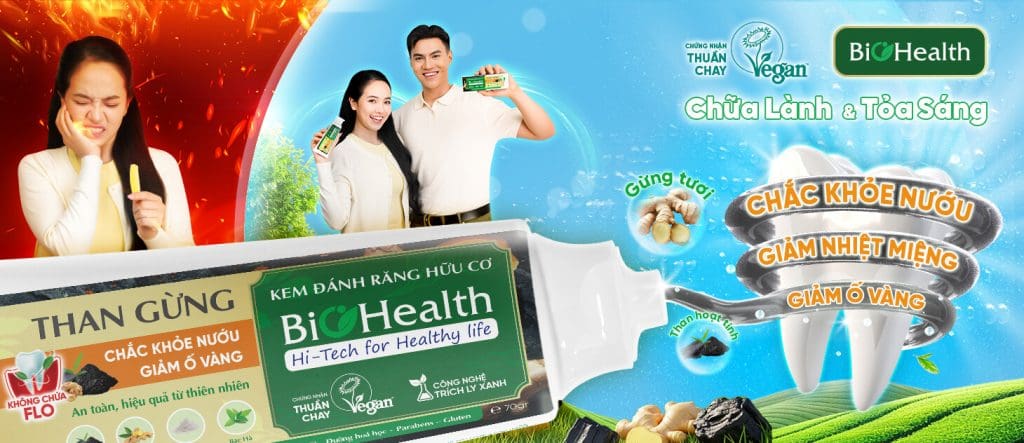 kem đánh răng thuần chay than gừng biohealth
