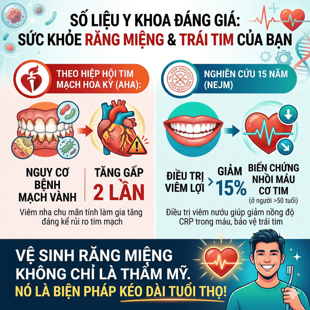 Trích dẫn số liệu y khoa từ các tổ chức tim mạch hàng đầu