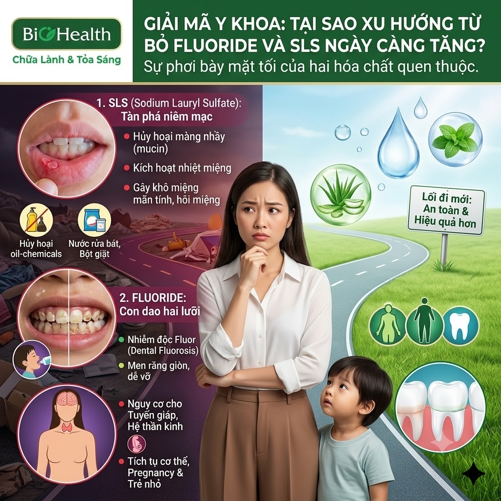 Giải mã y khoa: Tại sao xu hướng từ bỏ Fluoride và SLS ngày càng tăng?