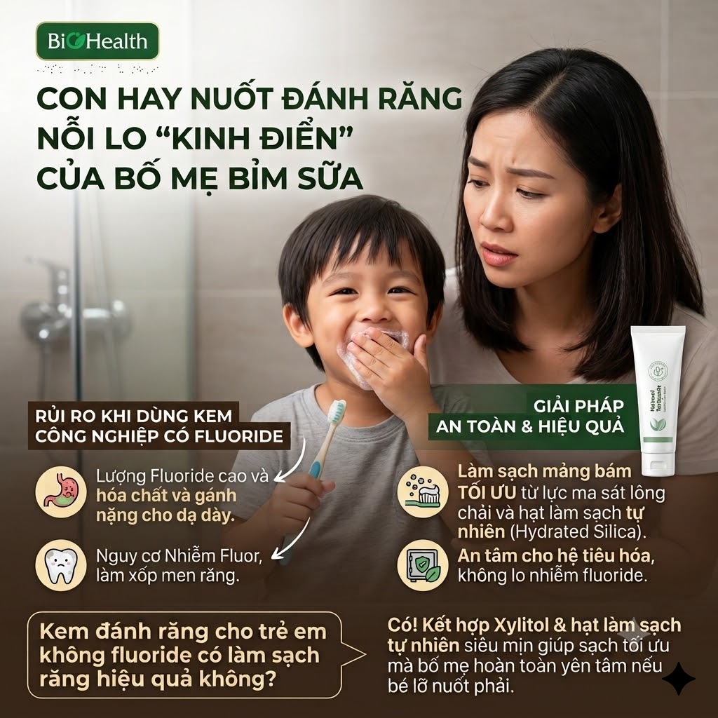 Con hay nuốt kem đánh răng: Nỗi lo "kinh điển" của bố mẹ bỉm sữa