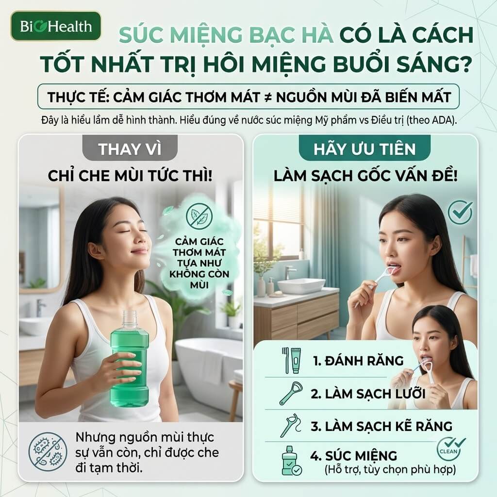 Đánh răng càng mạnh thì hơi thở càng sạch?