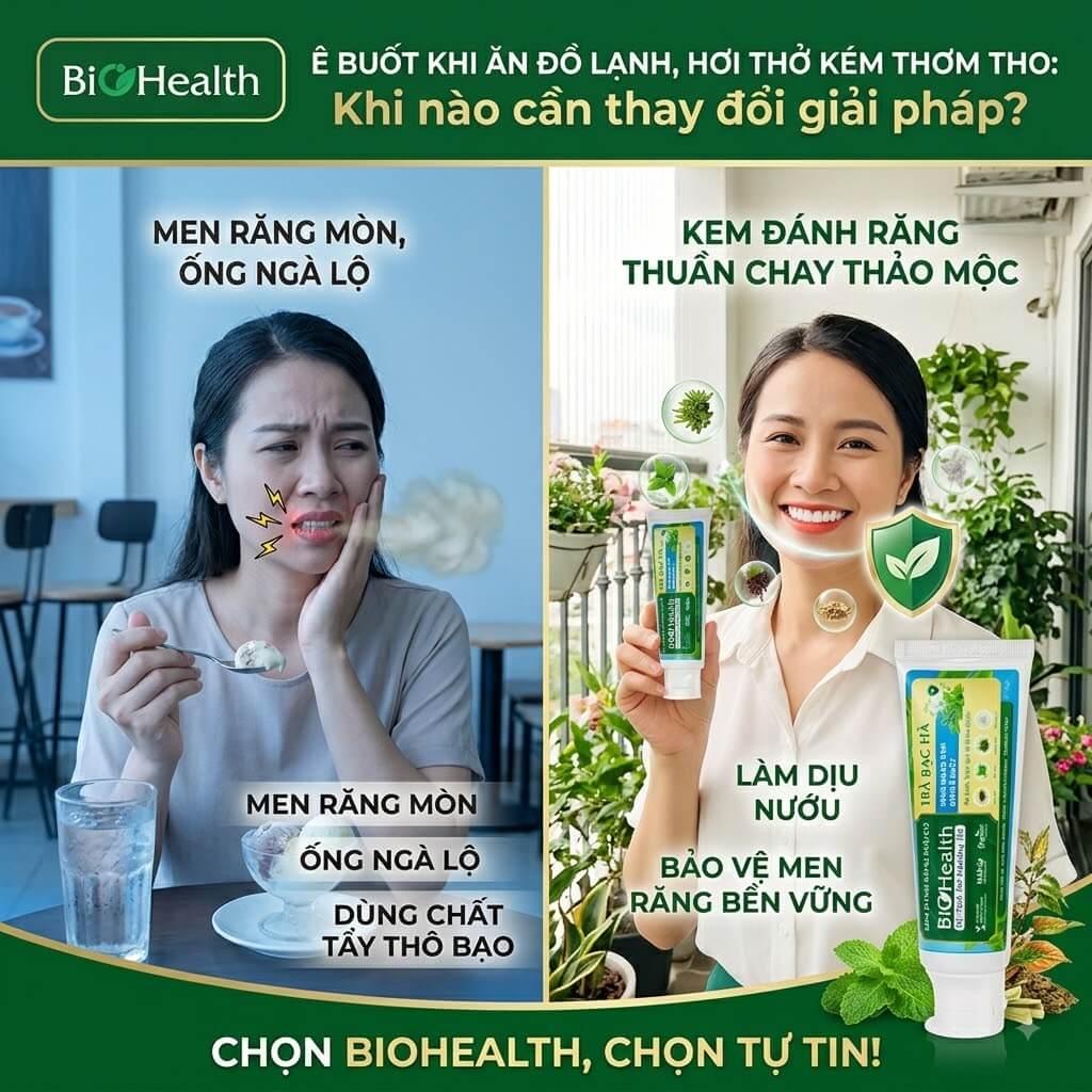 Ê buốt khi ăn đồ lạnh, hơi thở kém thơm tho: Khi nào cần thay đổi giải pháp?