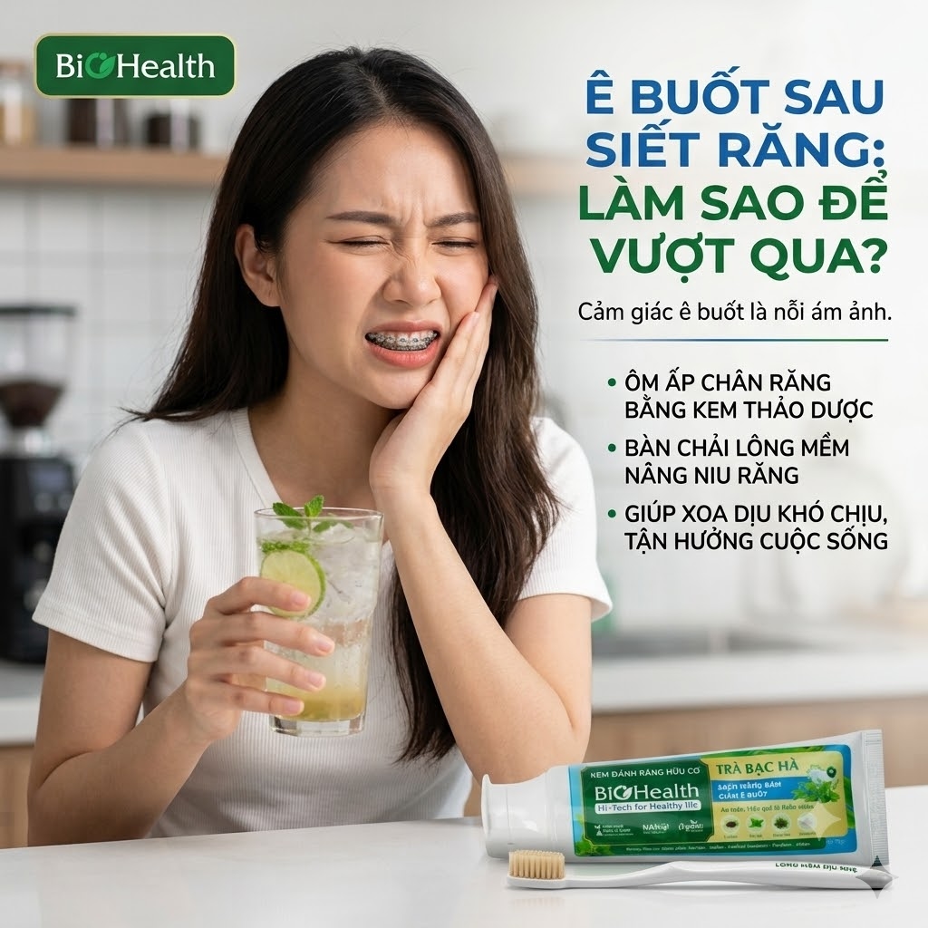 Ê buốt, nhạy cảm sau mỗi lần siết răng: Làm sao để vượt qua?