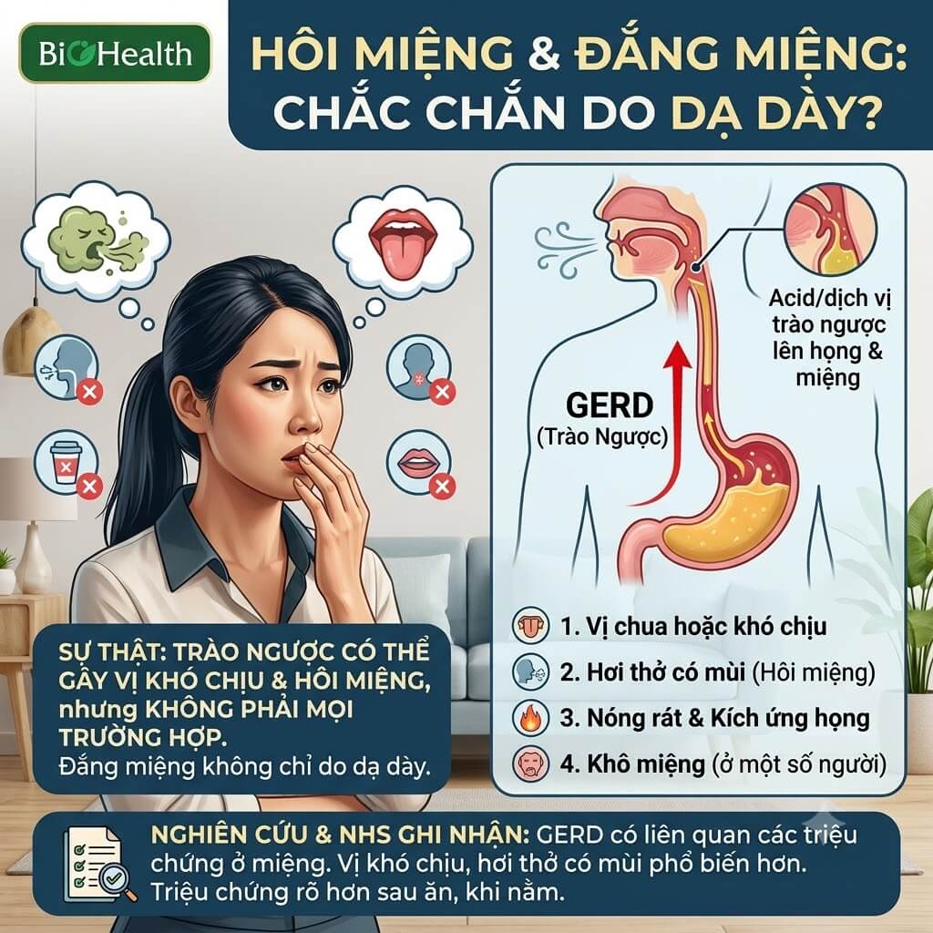 Hôi miệng kèm đắng miệng chắc chắn là do dạ dày?