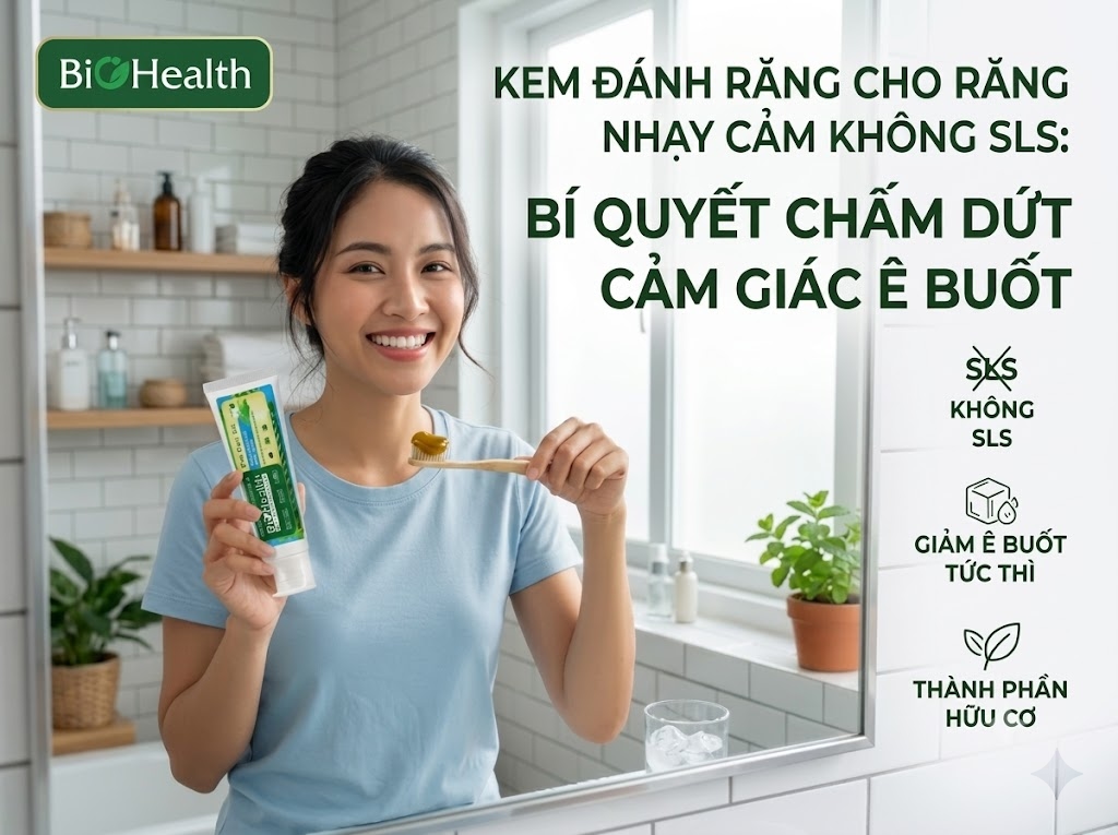 Kem đánh răng cho người răng nhạy cảm không SLS: Bí quyết chấm dứt cảm giác ê buốt