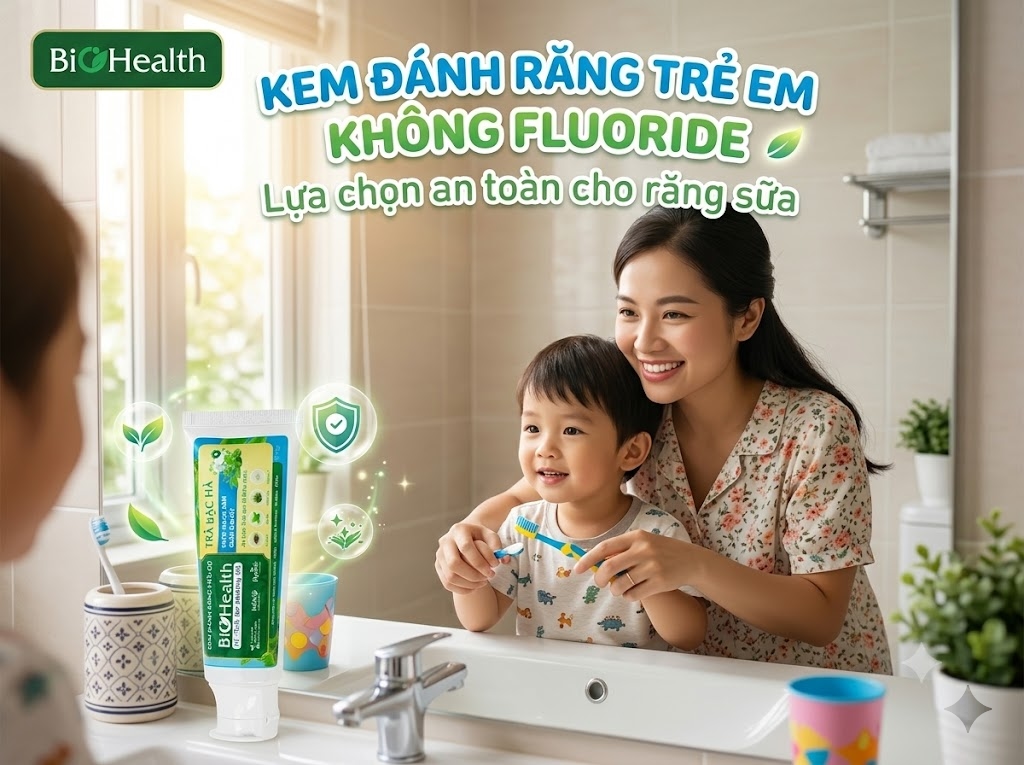 Kem đánh răng cho trẻ em không fluoride: Lựa chọn an toàn cho răng sữa