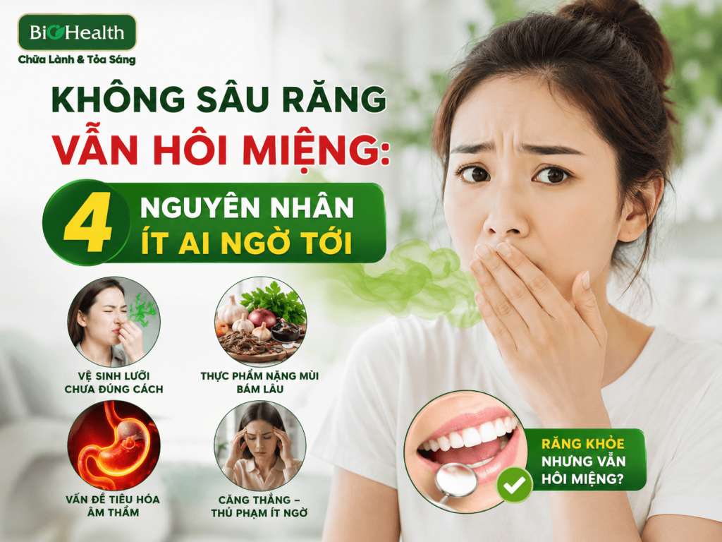 Không sâu răng vẫn hôi miệng: 4 nguyên nhân ít ai ngờ tới