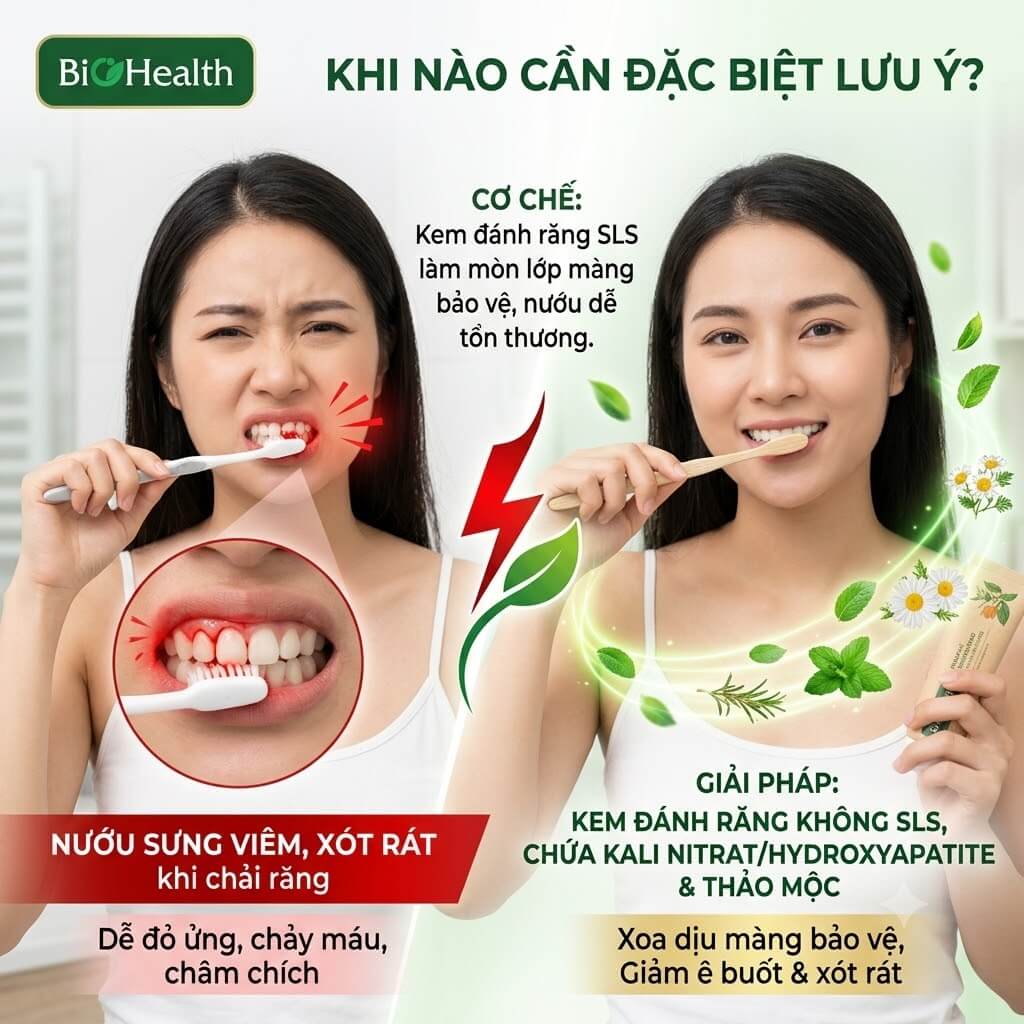 Nướu sưng viêm, xót rát khi chải răng: Khi nào cần đặc biệt lưu ý?