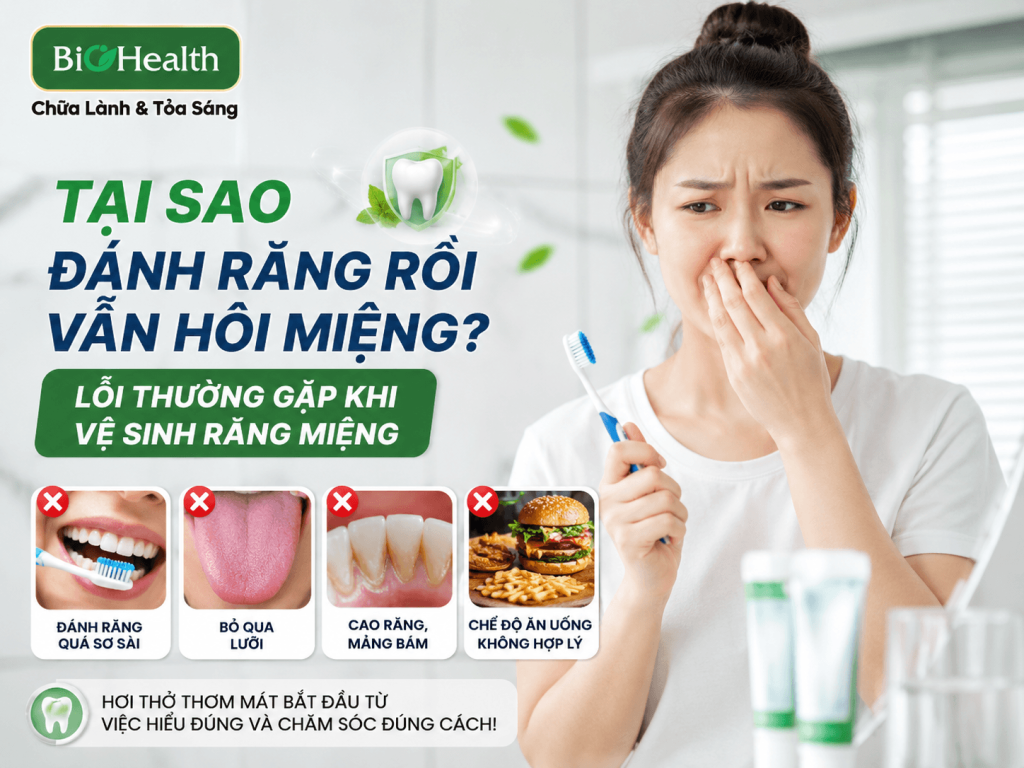 Tại sao đánh răng rồi vẫn hôi miệng: Lỗi thường gặp khi vệ sinh răng miệng