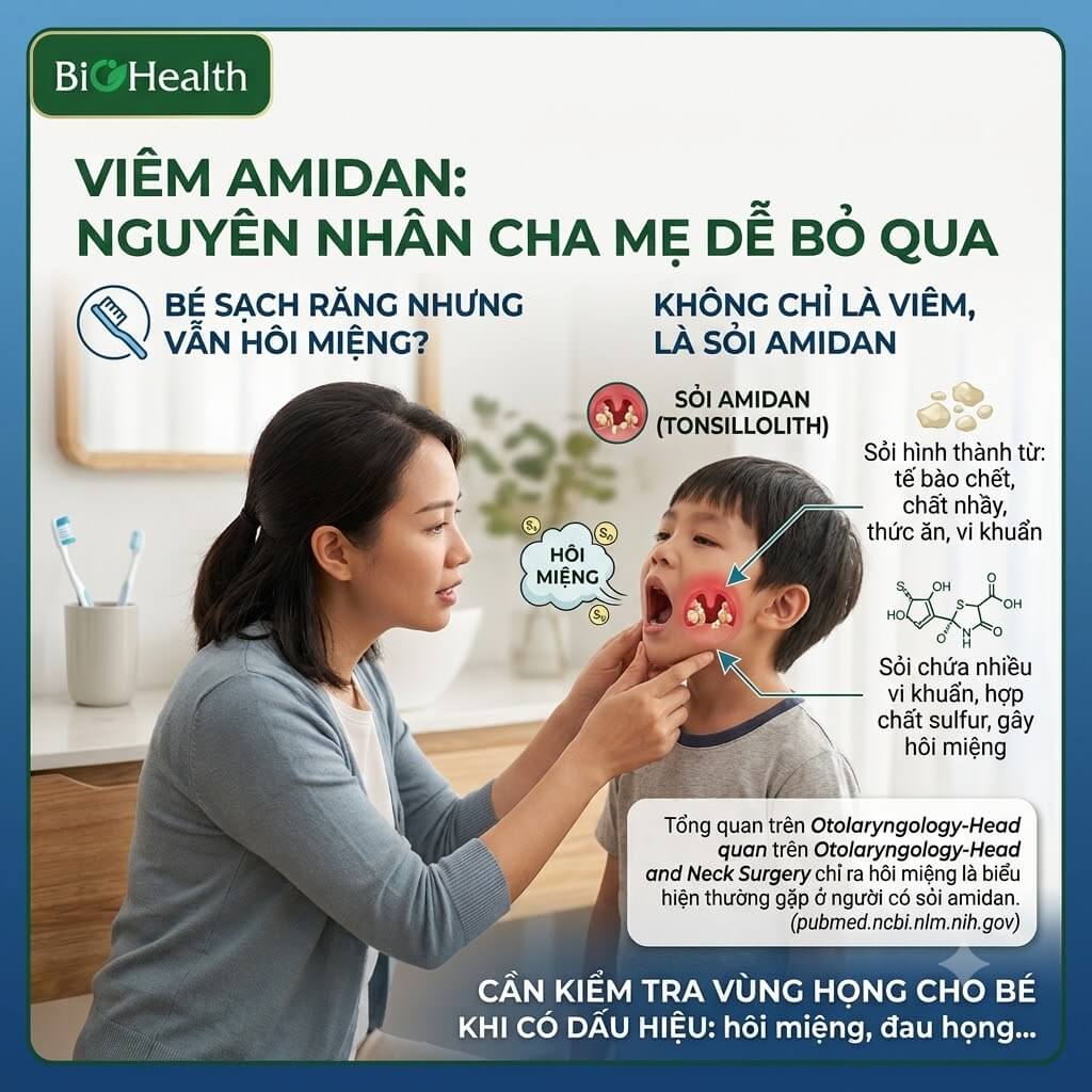 Viêm amidan: nguyên nhân cha mẹ dễ bỏ qua