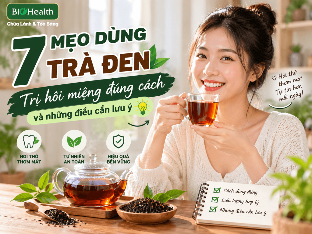 7 mẹo dùng trà đen trị hôi miệng đúng cách và những điều cần lưu ý
