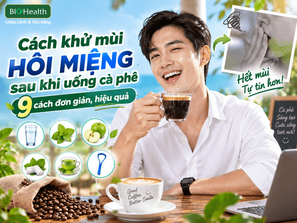 Cách khử mùi hôi miệng sau khi uống cà phê: 9 cách đơn giản, hiệu quả