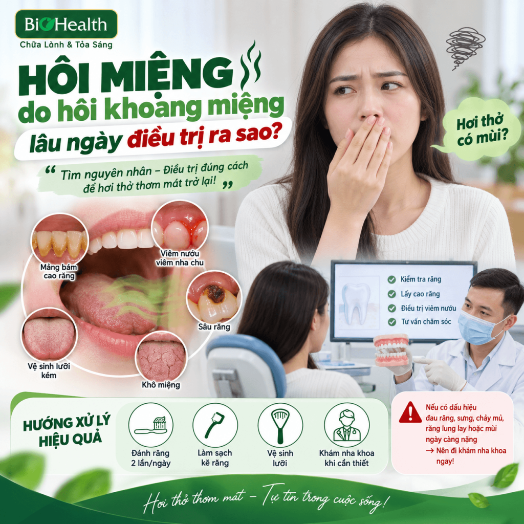 Hôi miệng do hôi khoang miệng lâu ngày điều trị ra sao?