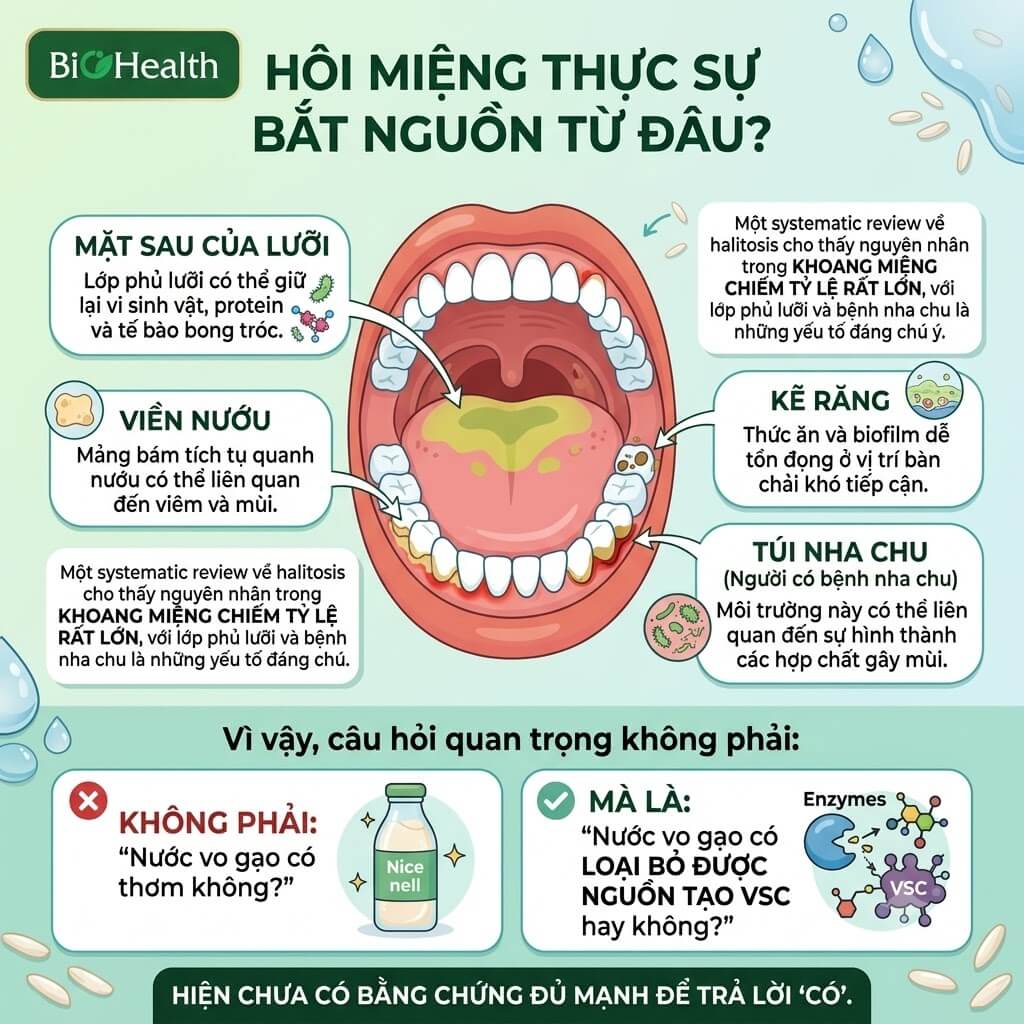 Hôi miệng thực sự bắt nguồn từ đâu?