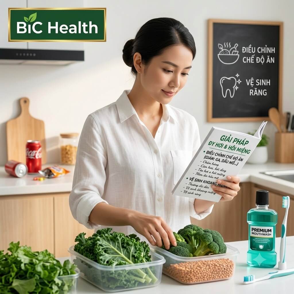 Làm gì khi bị đầy hơi và hôi miệng cùng lúc?