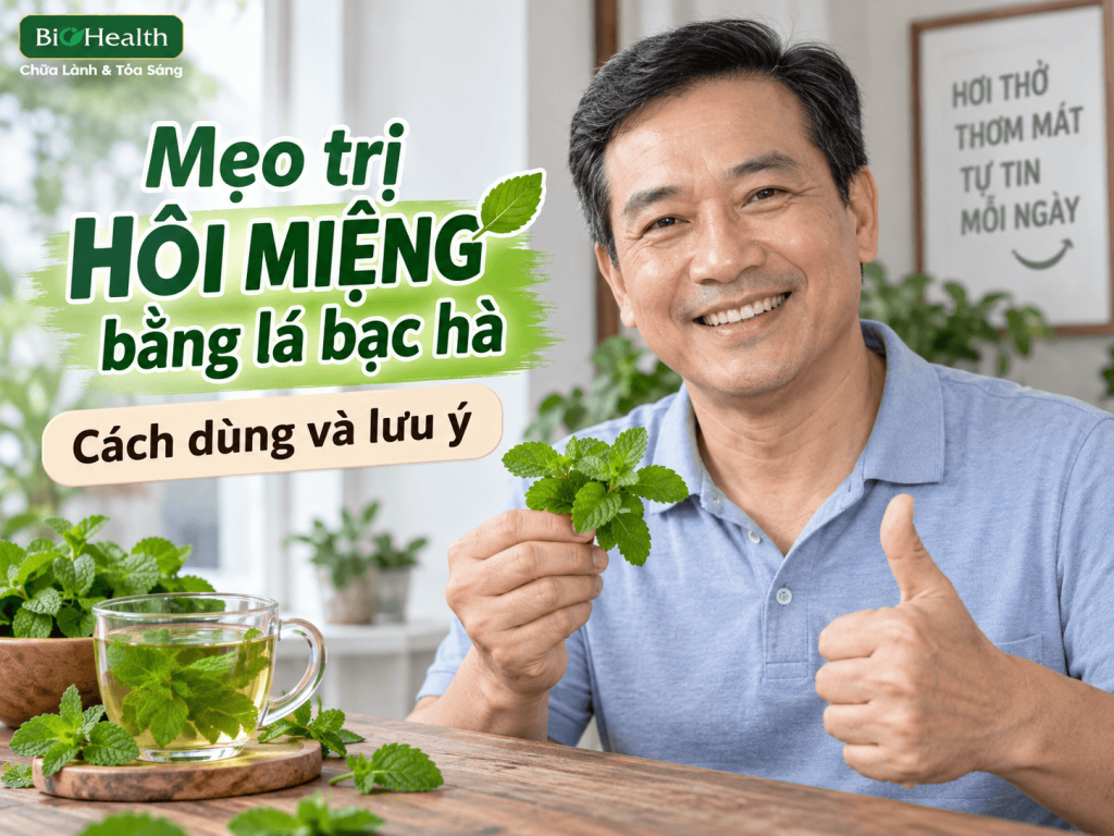 Mẹo trị hôi miệng bằng lá bạc hà: Cách dùng và lưu ý