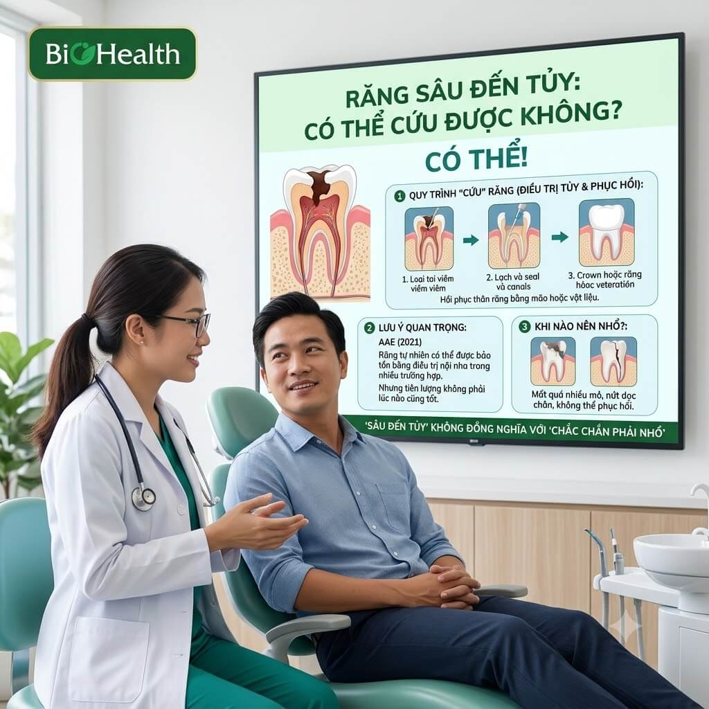 Răng sâu đến tủy nhưng chưa nhổ có cứu được không?