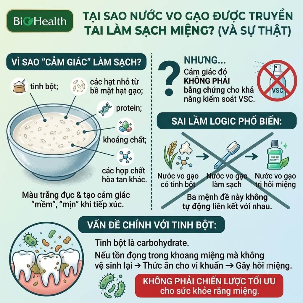 Vì sao nước vo gạo vẫn được truyền tai là có thể làm sạch miệng?